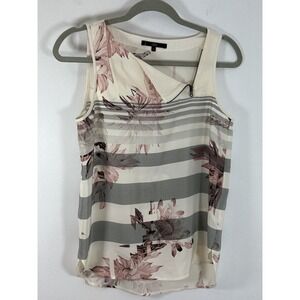 Tibi New York womens Silk Tank Style Blouse size 2  Zip Detail